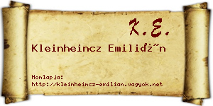 Kleinheincz Emilián névjegykártya